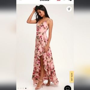 Lulu's Bodacious Bella Blush Pink Maxi Dress